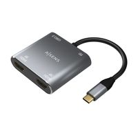 Miniatura 2 de AISENS - CONVERSOR USB-C A 2xHDMI 4K SST MST/USB2.0/USB-C PD 60W, USB-C/M-2xHDMI/H-USB-A/H-USB-C/H, GRIS, 15CM