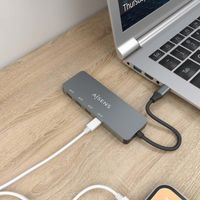 Miniatura 5 de AISENS Hub USB 3.2 Gen2 10G USB-C, USB-C/M-4xUSB-C/H, Gris, 15cm