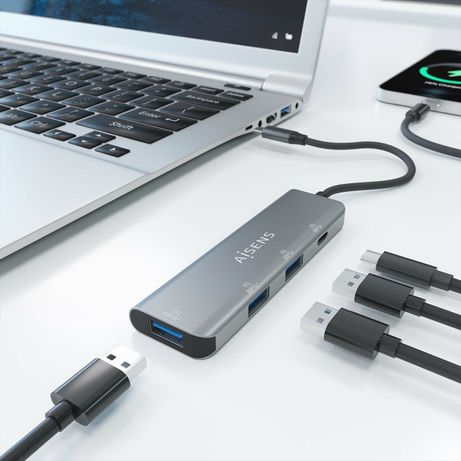 HUB AISENS USB 3.2 GEN1 5G USB-C USB-C/M-1XUSB-C/H-3XUSB-A/H 15CM - Imagen 6 de 6 HUB AISENS USB 3.2 GEN1 5G USB-C USB-C/M-1XUSB-C/H-3XUSB-A/H 15CM - Imagen 6 de 6