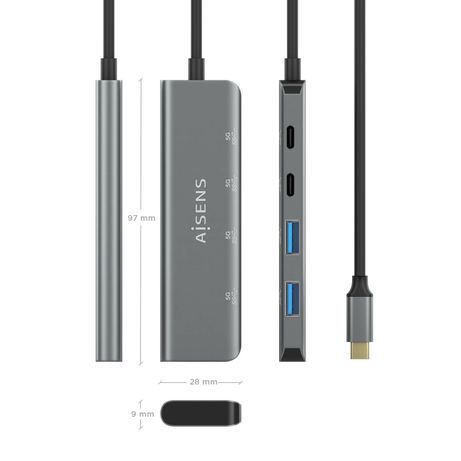 HUB AISENS USB 3.2 GEN1 5G USB-C USB-C/M-2XUSB-C/H-2XUSB-A/H 15CM - Imagen 5 de 6 HUB AISENS USB 3.2 GEN1 5G USB-C USB-C/M-2XUSB-C/H-2XUSB-A/H 15CM - Imagen 5 de 6