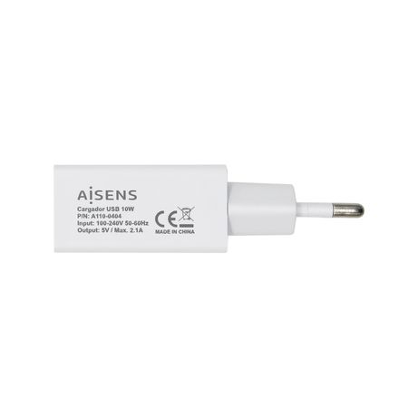 Cargador de pared aisens usb 2.0 5v 2a blanco A110-0404 - Imagen 3 de 4 Cargador de pared aisens usb 2.0 5v 2a blanco A110-0404 - Imagen 3 de 4