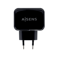 Miniatura 1 de AISENS Cargador pared universal usb 2.0 2puertos negro