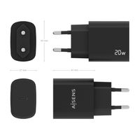Miniatura 5 de CARGADOR AISENS USB-C PD3.0 1 PUERTO 1XUSB-C 20W NEGRO