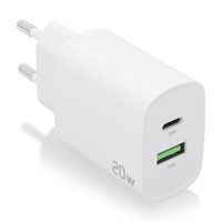 Miniatura 2 de CARGADOR AISENS 20W 1XUSB-C PD3.0 1XUSB-A QC3.0 BLANCO