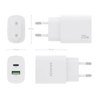 Miniatura 5 de CARGADOR AISENS 20W 1XUSB-C PD3.0 1XUSB-A QC3.0 BLANCO