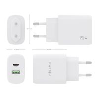 Miniatura 5 de Aisens - Cargador 25W, 1Xusb-C Pd3.0, 1Xusb-A Qc3.0, Blanco