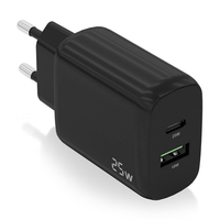 Miniatura 1 de CARGADOR AISENS 25W 1XUSB-C PD3.0 1XUSB-A QC3.0 NEGRO