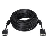 Miniatura 3 de CABLE AISENS SVGA CON FERRITA CONECTORES TIPO D SUB HDB15 MACHO DOBLE APANTALLADO 25M NEGRO A113 0077