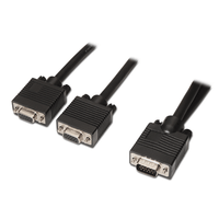 Miniatura 1 de Aisens Cable Bifurcador Svga Hdb15/M-2Xhdb15/H Negro 45 Cm