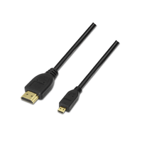 Miniatura 1 de CABLE AISENS HDMI MACHO A MICRO HDMI MACHO 0.8M ALTA VELOCIDAD CON ETHERNET NEGRO A119-0116