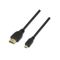 Miniatura 2 de CABLE AISENS HDMI MACHO A MICRO HDMI MACHO 0.8M ALTA VELOCIDAD CON ETHERNET NEGRO A119-0116