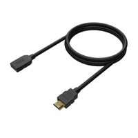 Miniatura 3 de AISENS Cable HDMI V2.0 Prolongador Premium Alta Velocidad / Hec 4K@60Hz 18Gbps, A/M-A/H, Negro, 1.0M