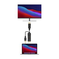 Miniatura 5 de AISENS Cable Conversor Activo HDMI 2.0 + USB Alim. a DISPLAYPORT V1.2, HDMI/M-USB/M-DP/M, Negro, 1.8M