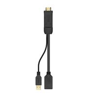 Miniatura 3 de AISENS Conversor Activo HDMI 2.0 + USB Alim. a DISPLAYPORT V1.2, HDMI/M-USB/M-DP/H, Negro, 10CM