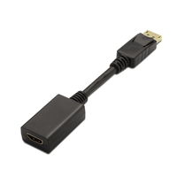 Miniatura 1 de CABLE ADAPTADOR DISPLAY PORT M A HDMI H AISENS 15CM NEGRO A125-0134