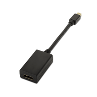 Miniatura 1 de ADAPTADOR AISENS MINI DISPLAYPORT MACHO A HDMI TIPO A HEMBRA 15CM NEGRO A125-0137