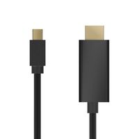 Miniatura 3 de CABLE AISENS MINI DISPLAYPORT MACHO A HDMI MACHO 2M NEGRO A125-0361