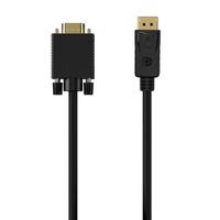 Miniatura 2 de AISENS Cable Conversor DISPLAYPORT a VGA, DP/M-VGA/M, Negro, 1.0M
