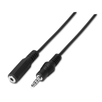 Miniatura 1 de Aisens Cable Audio Estéreo Jack 3.5/M-Jack 3.5/H Negro 1.5M