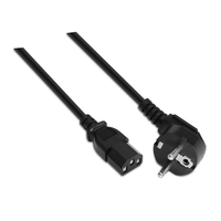 Miniatura 1 de AISENS A132-0168 cable de transmisión Negro 3 m CEE7/7 C13 acoplador