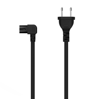 Miniatura 1 de AISENS Cable Alimentación Acodado Forma 8, CEE7/16/M-C7/H, Negro, 3.0M