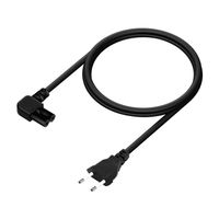 Miniatura 3 de AISENS Cable Alimentación Acodado Forma 8, CEE7/16/M-C7/H, Negro, 3.0M