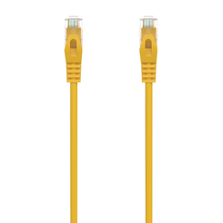 AISENS Cable de Red Latiguillo RJ45 LSZH Cat.6A 500 Mhz UTP AWG24, Amarillo, 0.5M