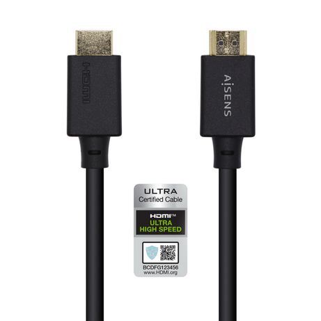 Aisens Cable audio video Hdmi tipo a estandar macho a macho 0 5m negro - Imagen 3 de 6 Aisens Cable audio video Hdmi tipo a estandar macho a macho 0 5m negro - Imagen 3 de 6