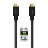 Miniatura 1 de AISENS Cable HDMI V2.1 Ultra Alta Velocidad / Hec 8K@60Hz 48Gbps, A/M-A/M, Negro, 5.0M