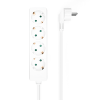 Miniatura 1 de AISENS Base Multiple 4 Tomas Sin Interruptor Con Cable 3x1.5mm2, Blanco, 1.4m