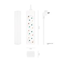 Miniatura 4 de AISENS Base Multiple 4 Tomas Sin Interruptor Con Cable 3x1.5mm2, Blanco, 1.4m