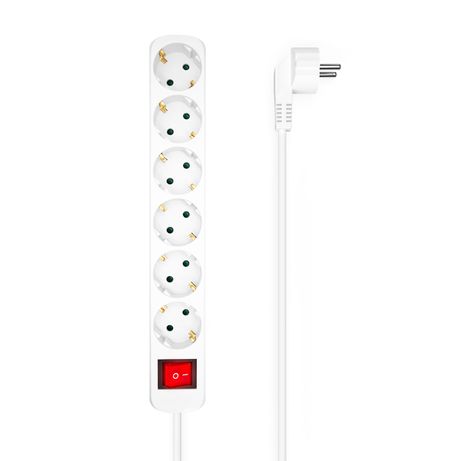 Aisens - Base Multiple 6 Tomas Con Interruptor Con Cable 3X1.5Mm2, Bla - Imagen 2 de 4 Aisens - Base Multiple 6 Tomas Con Interruptor Con Cable 3X1.5Mm2, Bla - Imagen 2 de 4