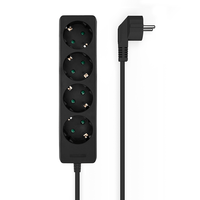 Miniatura 1 de Aisens - Base Multiple 4 Tomas Sin Interruptor Con Cable 3X1.5Mm2, Neg