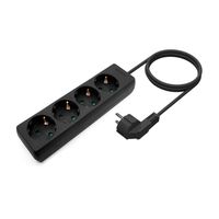 Miniatura 3 de Aisens - Base Multiple 4 Tomas Sin Interruptor Con Cable 3X1.5Mm2, Neg