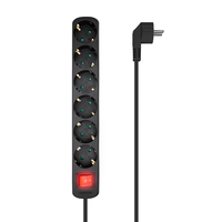 Miniatura 1 de Aisens - Base Multiple 6 Tomas Con Interruptor Con Cable 3X1.5Mm2, Neg