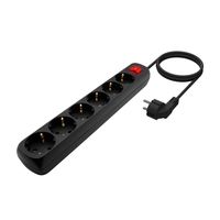 Miniatura 3 de Aisens - Base Multiple 6 Tomas Con Interruptor Con Cable 3X1.5Mm2, Neg