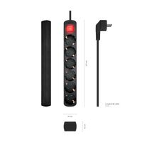 Miniatura 4 de Aisens - Base Multiple 6 Tomas Con Interruptor Con Cable 3X1.5Mm2, Neg
