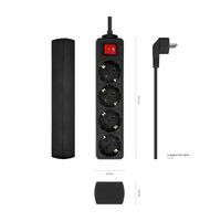 Miniatura 4 de AISENS A154-0650 base múltiple 1,4 m 4 salidas AC Interior Negro