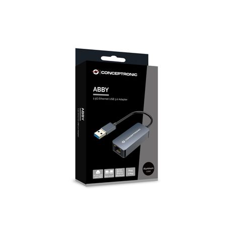 ADAPTADOR USB-A 3.0 A RJ45 10/100/1000/2500 BASE-T CONCEPTRONIC - Imagen 4 de 7 ADAPTADOR USB-A 3.0 A RJ45 10/100/1000/2500 BASE-T CONCEPTRONIC - Imagen 4 de 7