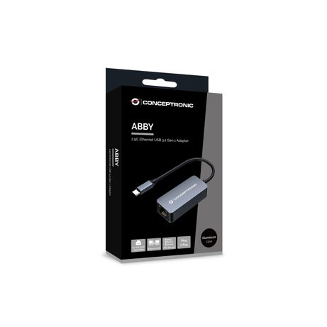 ADAPTADOR USB-C 3.2 A RJ45 10/100/1000/2500 BASE-T CONCEPTRONIC - Imagen 3 de 5 ADAPTADOR USB-C 3.2 A RJ45 10/100/1000/2500 BASE-T CONCEPTRONIC - Imagen 3 de 5