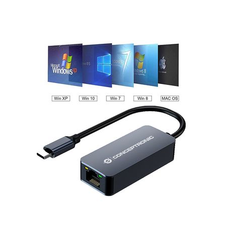 ADAPTADOR USB-C 3.2 A RJ45 10/100/1000/2500 BASE-T CONCEPTRONIC - Imagen 5 de 5 ADAPTADOR USB-C 3.2 A RJ45 10/100/1000/2500 BASE-T CONCEPTRONIC - Imagen 5 de 5
