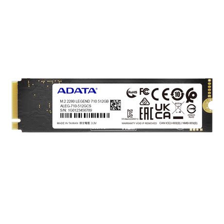 ADATA LEGEND 710 SSD 512GB M.2 2400MB/s PCI Express 3.0 NVMe - Imagen 8 de 14 ADATA LEGEND 710 SSD 512GB M.2 2400MB/s PCI Express 3.0 NVMe - Imagen 8 de 14