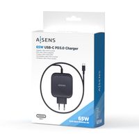 Miniatura 4 de CARGADOR AISENS 65W PD3.0 QC3.0 1XUSB-C 1.2M NEGRO