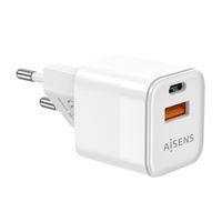 Miniatura 4 de AISENS Cargador Gan 20W, 1xUSB-C PD3.0 QC4.0, 1xUSB-A QC3.0, Blanco