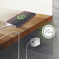 Miniatura 6 de AISENS Cargador Gan 20W, 1xUSB-C PD3.0 QC4.0, 1xUSB-A QC3.0, Blanco