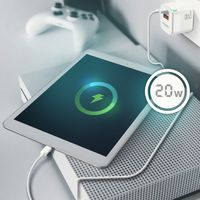 Miniatura 7 de AISENS Cargador Gan 20W, 1xUSB-C PD3.0 QC4.0, 1xUSB-A QC3.0, Blanco