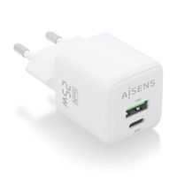 Miniatura 2 de CARGADOR AISENS GAN 25W 1XUSB-C PD3.0 QC4.0 1XUSB-A QC3.0 BLANCO