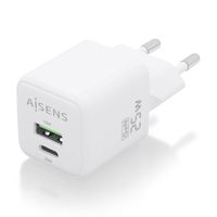 Miniatura 3 de CARGADOR AISENS GAN 25W 1XUSB-C PD3.0 QC4.0 1XUSB-A QC3.0 BLANCO