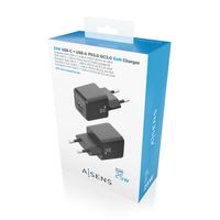 Miniatura 7 de CARGADOR AISENS GAN 25W 1XUSB-C PD3.0 QC4.0 1XUSB-A QC3.0 NEGRO