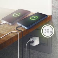 Miniatura 6 de AISENS Cargador Gan 30W, 1xUSB-C PD3.0 QC4.0, 1xUSB-A QC3.0, Blanco